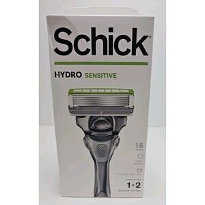 Schick Hydro Sens Skin Men's 5 Blade Razor, 1 Handle + 2 Cartridges